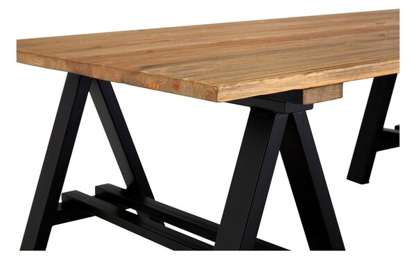 Tavolino con piano in legno di pino di colore naturale 80x140 cm Hampstead - Premier Housewares