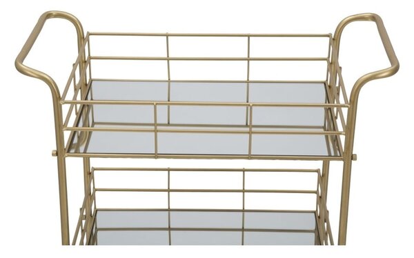 Carrello da portata a 3 piani con design Reo dorato Carrello - Mauro Ferretti