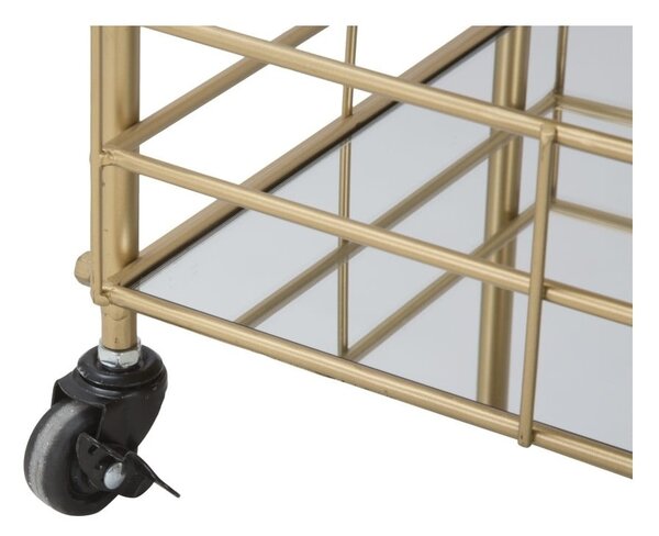 Carrello da portata a 3 piani con design Reo dorato Carrello - Mauro Ferretti