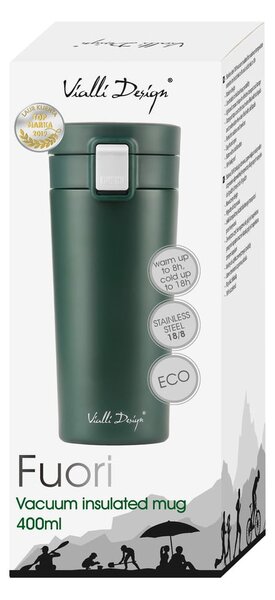 Termos da viaggio verde, 400 ml Fuori - Vialli Design