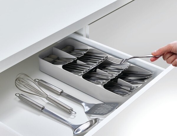 Organizzatore di posate grigio DrawerStore™ - Joseph Joseph