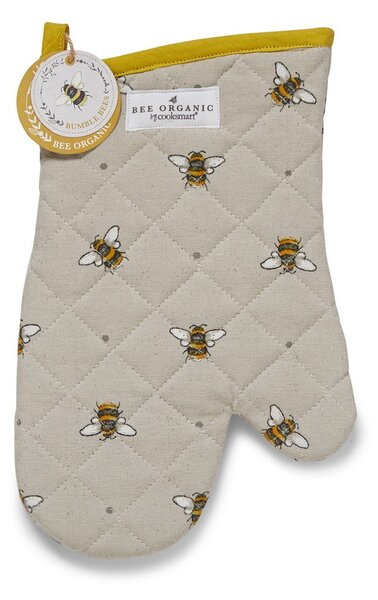 Guanti da cucina in cotone beige e giallo Bumble Bees - Cooksmart ®