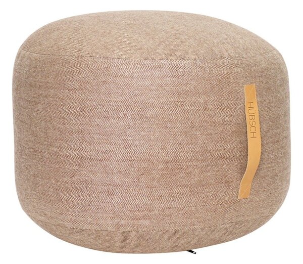 Pouf Zerio marrone chiaro, ø 50 cm Mochi - Hübsch