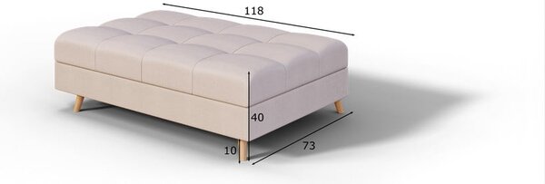 Pouf crema Ariella - Ropez