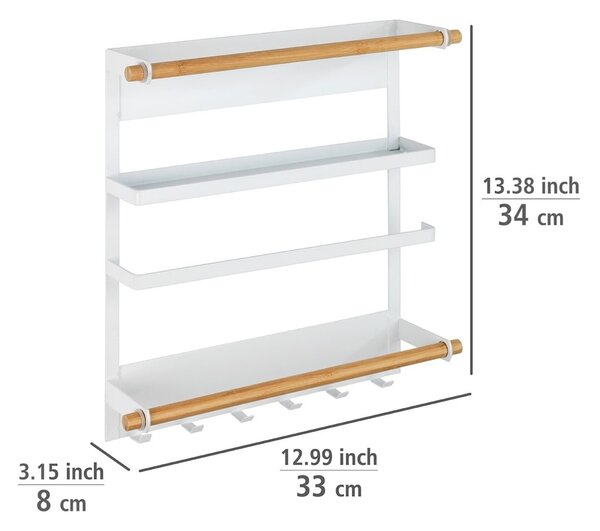Organizzatore da parete bianco per la cucina Magna - Wenko