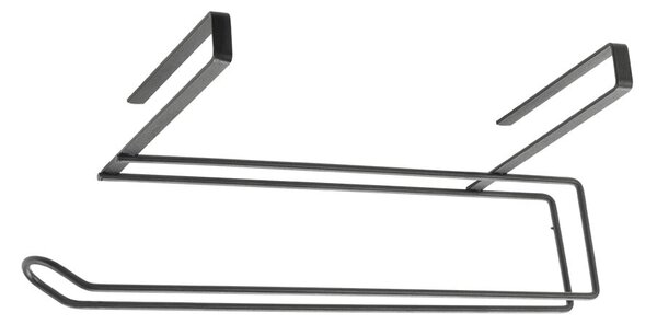 Supporto da appendere nero per asciugamani da cucina - Metaltex