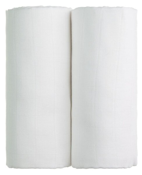 Set di 2 asciugamani da bagno in cotone bianco, 90 x 100 cm Tetra - T-TOMI