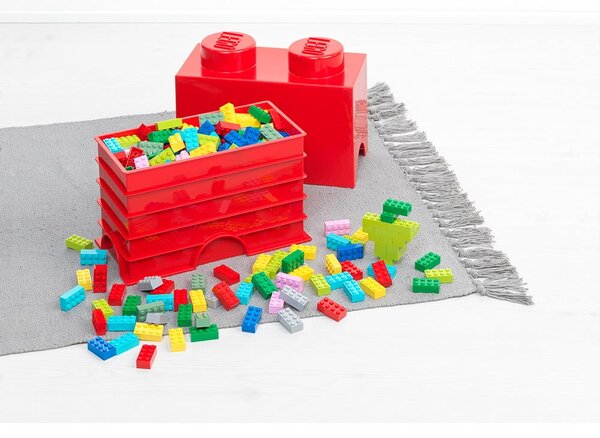 Scatola doppia rossa per l'archiviazione - LEGO®