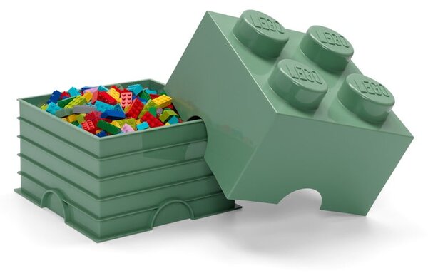 Scatola portaoggetti verde quadrata - LEGO®