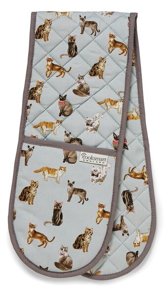 Presina doppia in cotone blu Curious Cats - Cooksmart ®