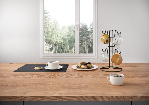 Portabicchieri in acciaio inox Lava - Metaltex