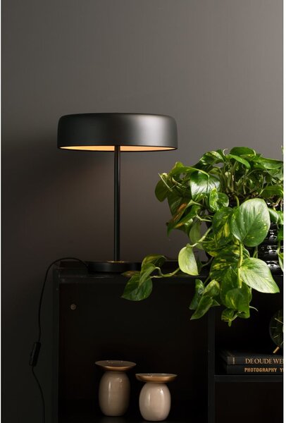 Lampada da tavolo nera con paralume in metallo (altezza 40 cm) Gold Disc - Leitmotiv