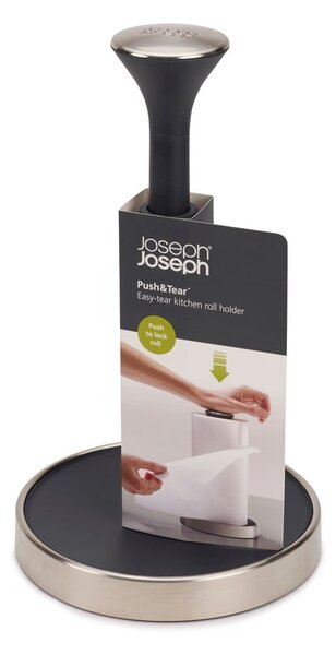 Portasciugamani da cucina nero Push'n´Tear Push&Tear™ - Joseph Joseph