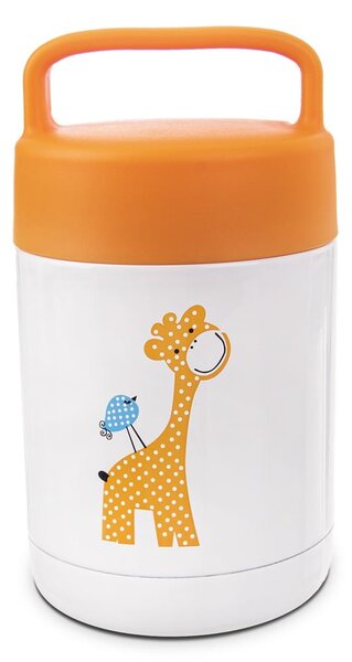 Thermos per bambini arancione e bianco 480 ml Žirafa - Orion