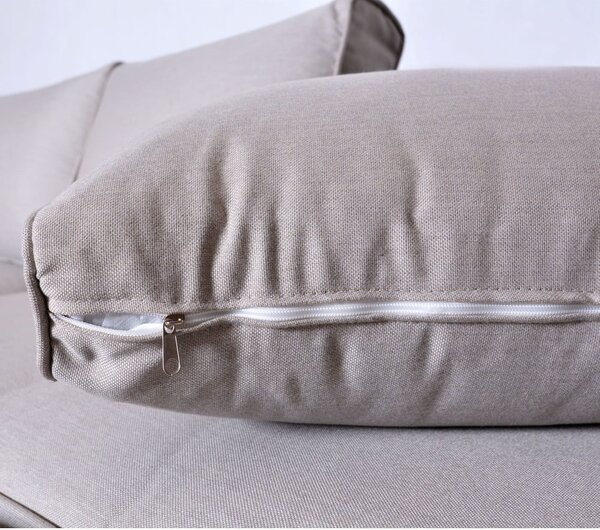 Set da giardino grigio/beige in metallo per 8 persone Portland – Rojaplast
