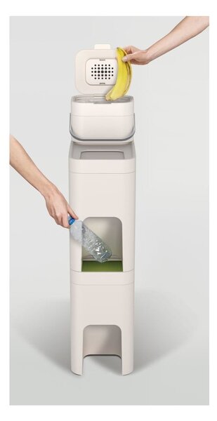Contenitore per rifiuti compostabili bianco da 4 L Intelligent Waste - Joseph Joseph