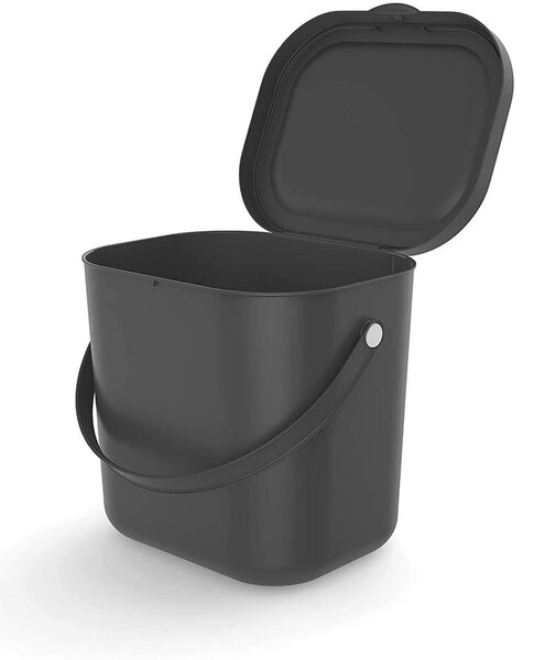 Contenitore per rifiuti compostabili grigio scuro 6 l Albula - Rotho