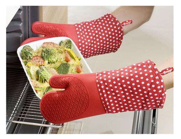 Set di 2 guanti da forno in silicone rosso Forno - Wenko