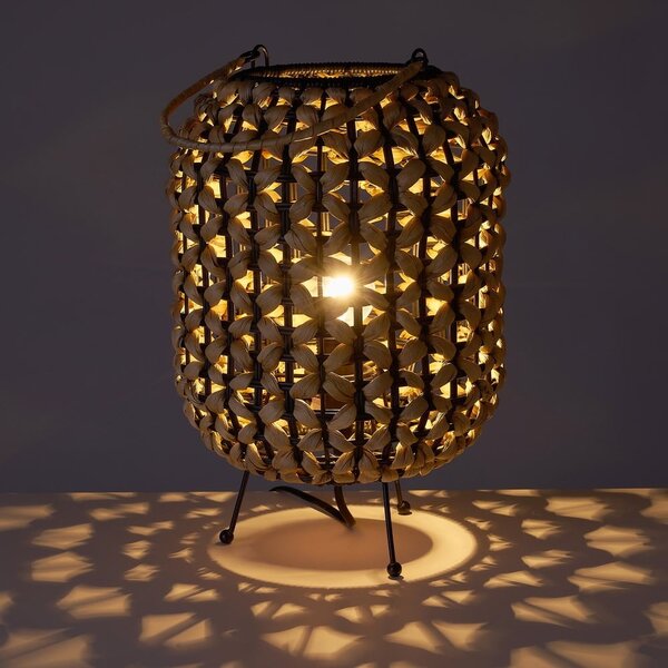 Lampada da tavolo nera naturale (altezza 30 cm) - Casa Selección