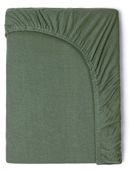 Lenzuolo elastico in cotone verde baby, 70 x 140/150 cm - Good Morning