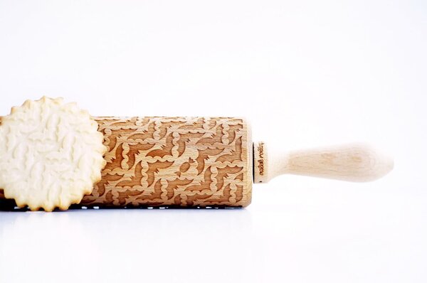 Rullo per pasta in legno goffrato Bats - Valek