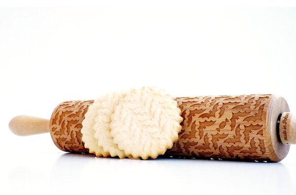 Rullo per pasta in legno goffrato Bats - Valek