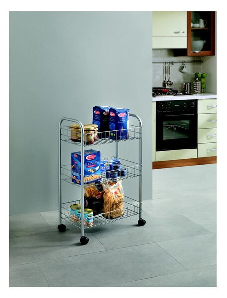 Supporto mobile con 3 ripiani Lugano - Metaltex