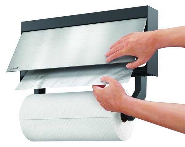 Porta rotolo e pellicole da appendere per cucina Tango Inox - Metaltex
