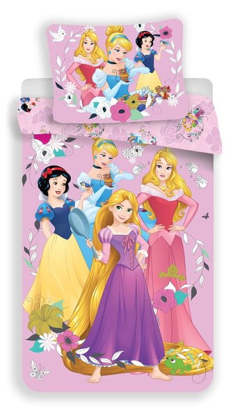 Biancheria da letto per bambini in cotone per letto singolo 140x200 cm Princess - Jerry Fabrics