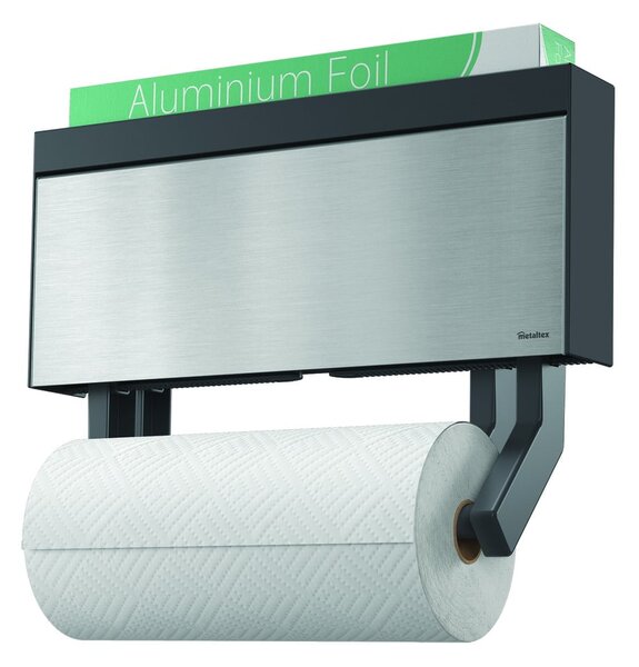 Porta rotolo e pellicole da appendere per cucina Tango Inox - Metaltex