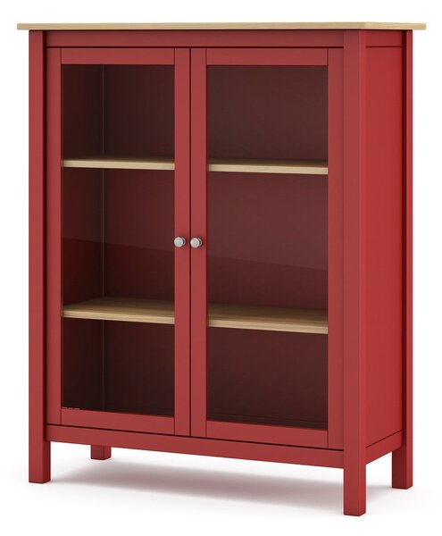Vetrina in legno di pino rosso/naturale 90x110 cm Misti - Marckeric