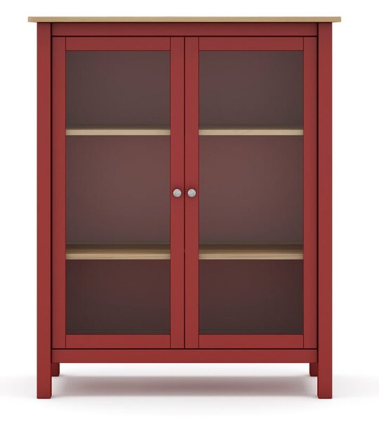 Vetrina in legno di pino rosso/naturale 90x110 cm Misti - Marckeric