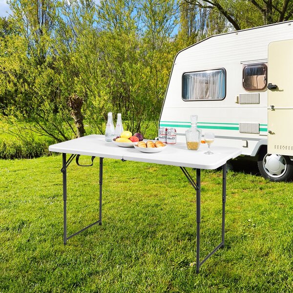 Costway Tavolo pieghevole multiuso con 3 altezze regolabili, Tavolo multiuso design con chiusura