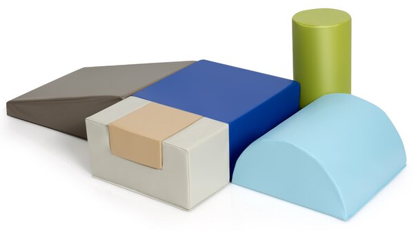 Costway Set con 6 pezzi per giocare e arrampicarsi, Blocchi per bambini per sviluppo motricità