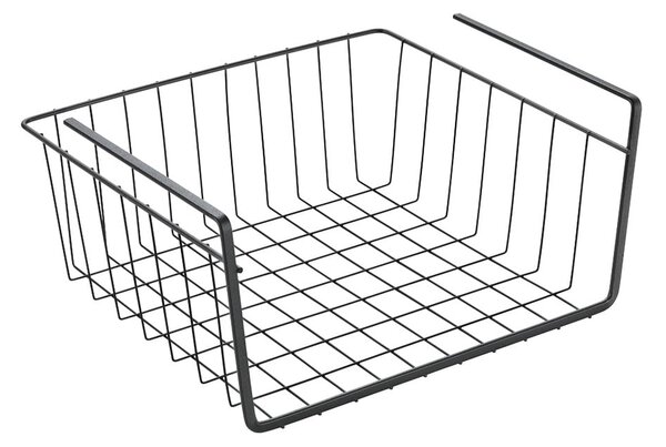 Cestino da cucina sospeso nero, lunghezza 30 cm - Metaltex