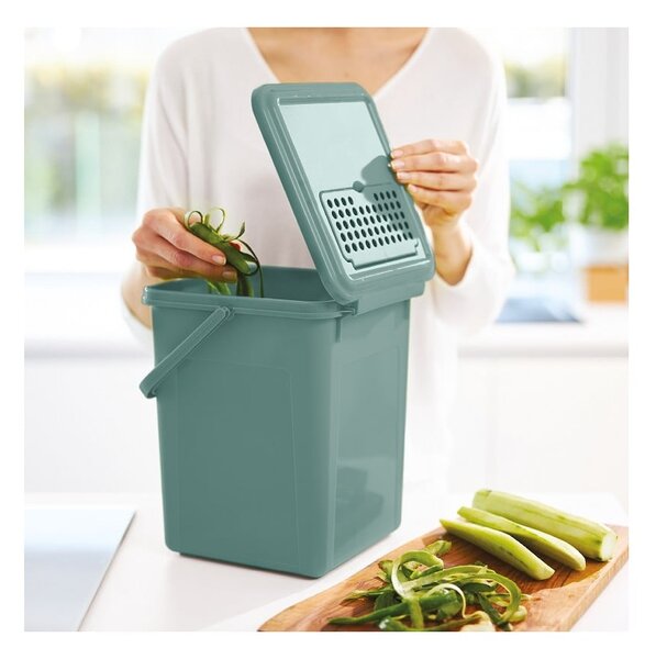 Contenitore per rifiuti verde compostabile da 8 l - Rotho