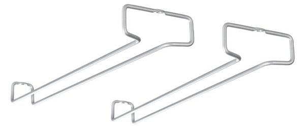 Set di 2 portabicchieri da vino in acciaio da parete Rail - Metaltex