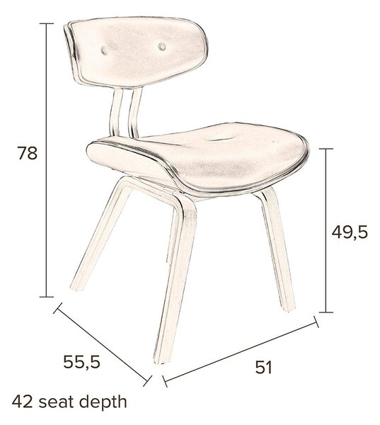 Sedia Wallnut nera Blackwood - Dutchbone