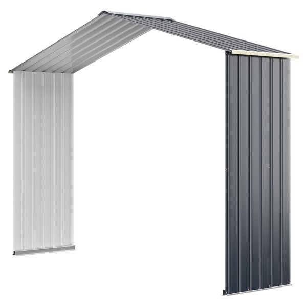 Costway Kit di estensione abbinato per capanno degli attrezzi da giardino, Estensione per casetta organizer 277x64x202cm