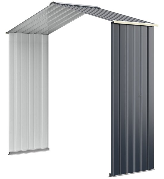 Costway Kit di estensione abbinato per capanno degli attrezzi da giardino, Estensione per casetta organizer 213x64x195cm