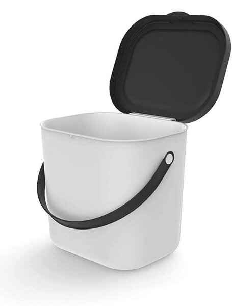 Contenitore per rifiuti compostabili bianco da 6 L Albula - Rotho