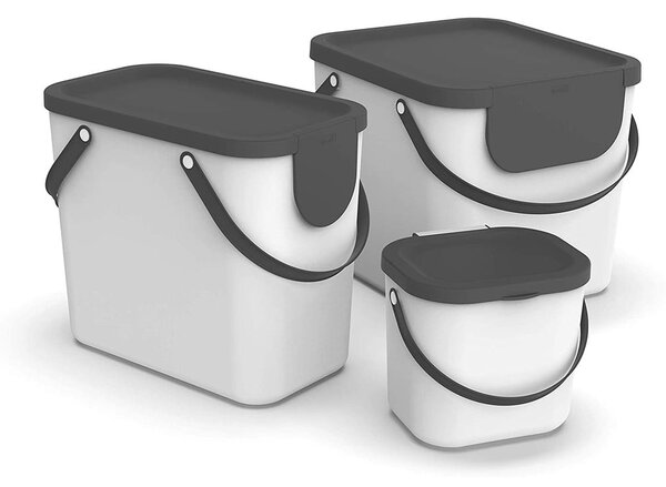Contenitore per rifiuti compostabili bianco da 6 L Albula - Rotho