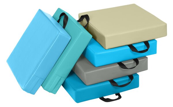 Costway Cuscinetti per bambini con 6 colori forma quadrata maniglia ergonomica, Cuscini impermeabili Colori Morandi