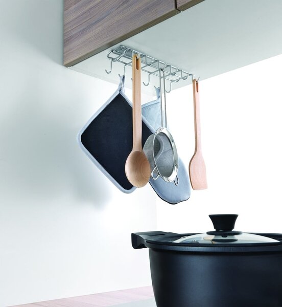 Supporto da cucina appeso in acciaio inox a scorrimento - Metaltex