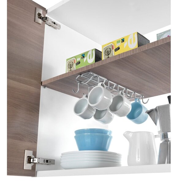 Supporto da cucina appeso in acciaio inox a scorrimento - Metaltex