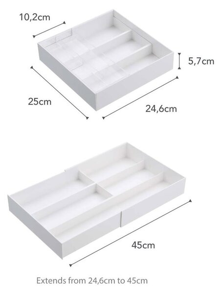 Scomparti per cassetti da cucina bianchi Tower - YAMAZAKI