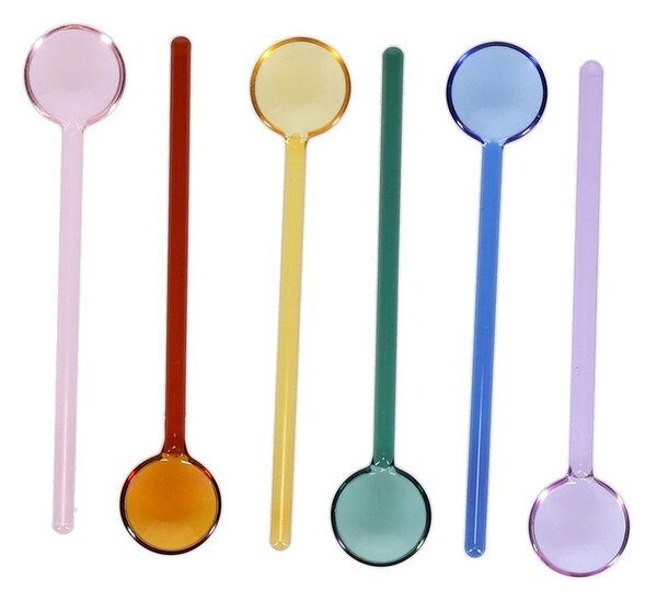 Set di cucchiaini da caffè in vetro 6 pz per 6 persone Tilly – ONA