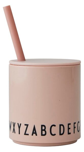 Tazza per bambini rosa Eat & Learn - Design Letters