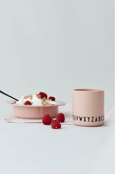 Tazza per bambini rosa Eat & Learn - Design Letters