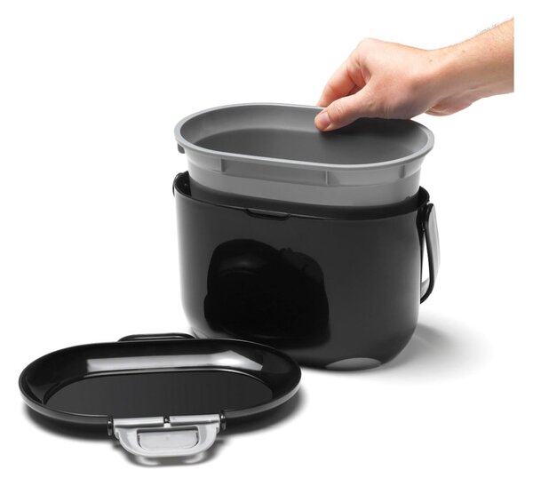Contenitore nero per rifiuti compostabili 2,5 l - Addis